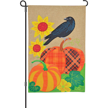 13 in. Flag - Pumpkin Crow