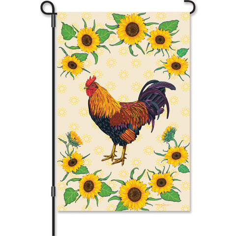 12 in. Flag - Sunflower Rooster