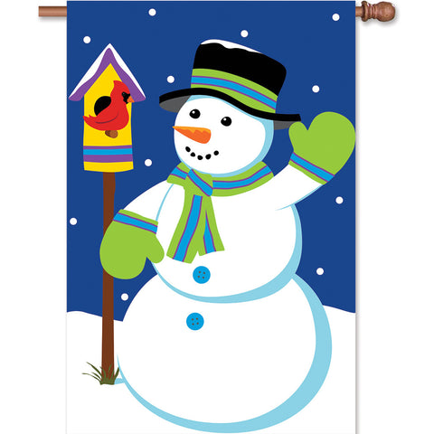Applique Flag - Snowman