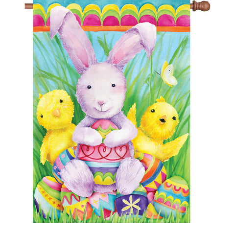 28 in. Flag - Bunny And Friends