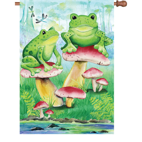 28 in. Flag - Frogs In The Wood