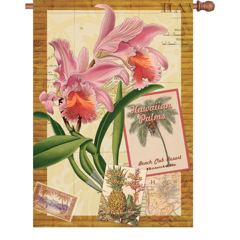 28 in. Flag - Aloha Orchid