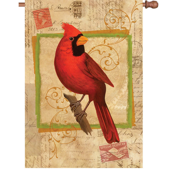 28 in. Flag - Happy Cardinal