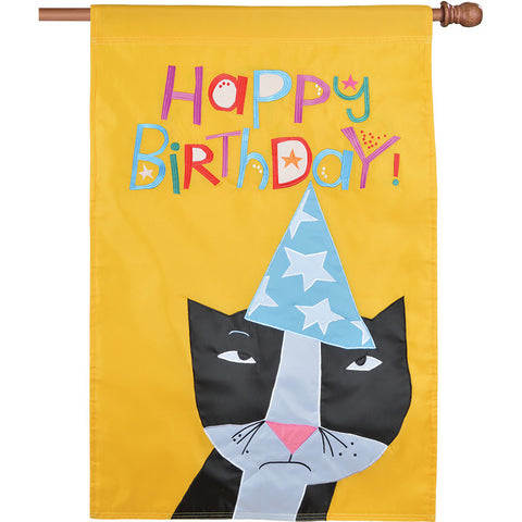 Applique Flag - Birthday Kitty