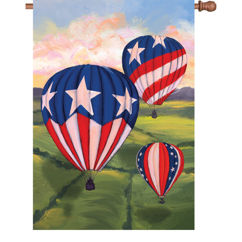 28 in. Flag - Patriotic Hot Air Balloons