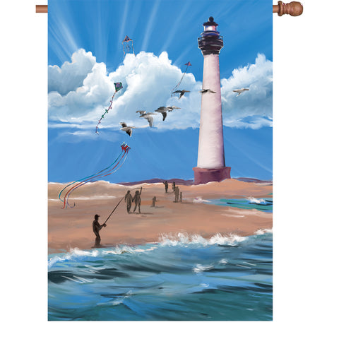28 in. Flag - Lighthouse Breezy Day