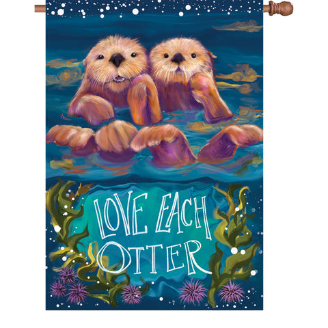 28 in. Flag - Sea Otters