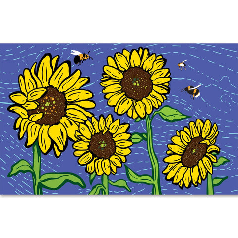 60 in. Windsock - Bees and Sunflower