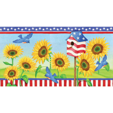 28 in. Windsock - Patriotic Sunflowers