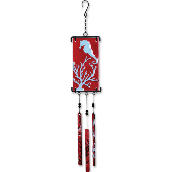 Silhouette Glass Wind Chime - Coral