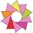 40 in. F-Stop Spinner for Kites and Line - Hot Op-Art
