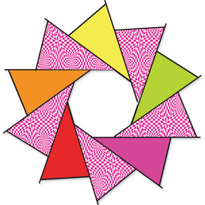 40 in. F-Stop Spinner for Kites and Line - Hot Op-Art