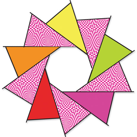 40 in. F-Stop Spinner for Kites and Line - Hot Op-Art