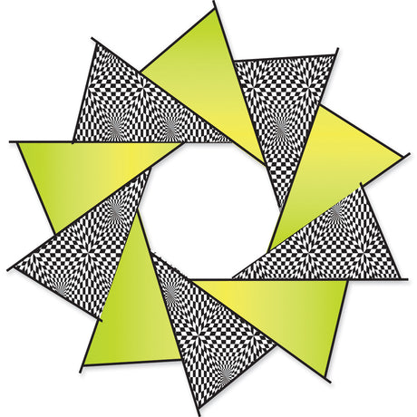 40 in. F-Stop Spinner for Kites and Line - Neon Op-Art
