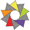40 in. F-Stop Spinner for Kites and Line - Rainbow Op-Art