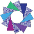 80 in. F-Stop Spinner for Kites and Line - Cool Op-Art