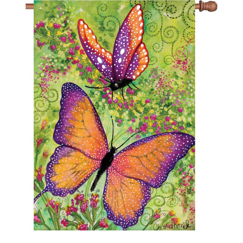 28 in. Flag - Butterfly Sparkles